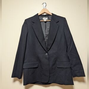 Pendleton Women’s 100% Virgin Wool Black Blazer – Size 12, Made in USA